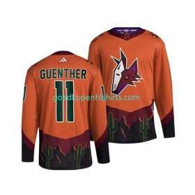 Arizona Coyotes DYLAN GUENTHER 11 Adidas 2022-2023 Reverse Retro Oranje Authentic Shirt - Mannen